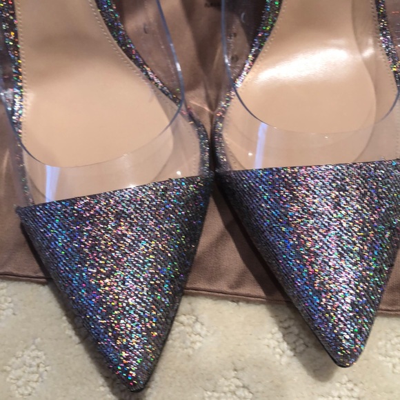 Gianvito Rossi Shoes Gianvito Rossi Nwt Iridescent Silver Plexi Pump Poshmark